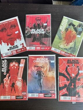 Marvel Black Widow Comic Cover Art – Red & White